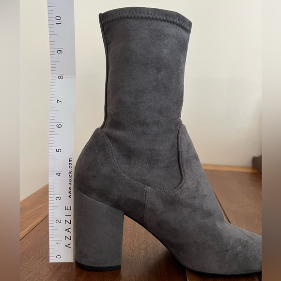 Halogen - Grey Suede Sock Booties - Size 8 - Picture 6 of 8